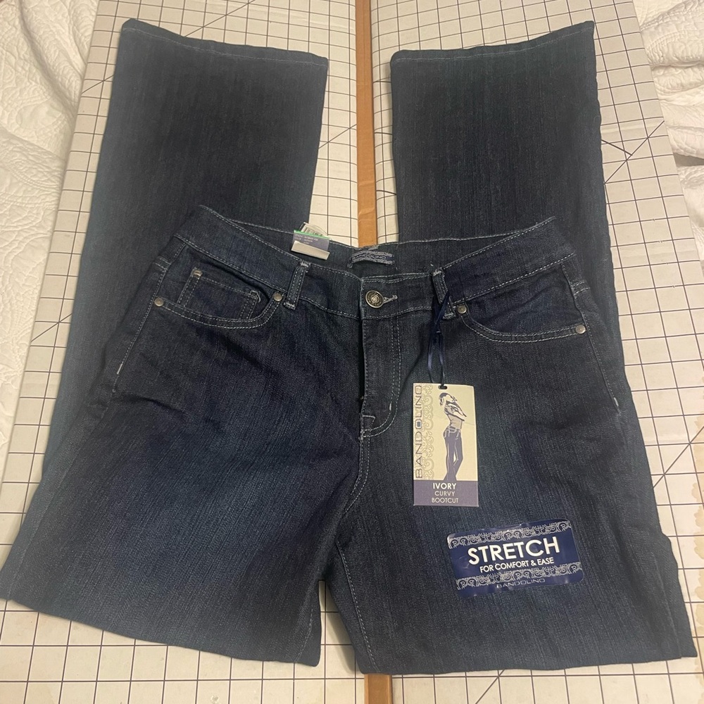 Bandolino Women's Straight Leg Jeans in Dark Blue
